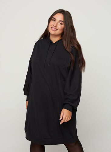 Sweater dress, Black, Model image number 0