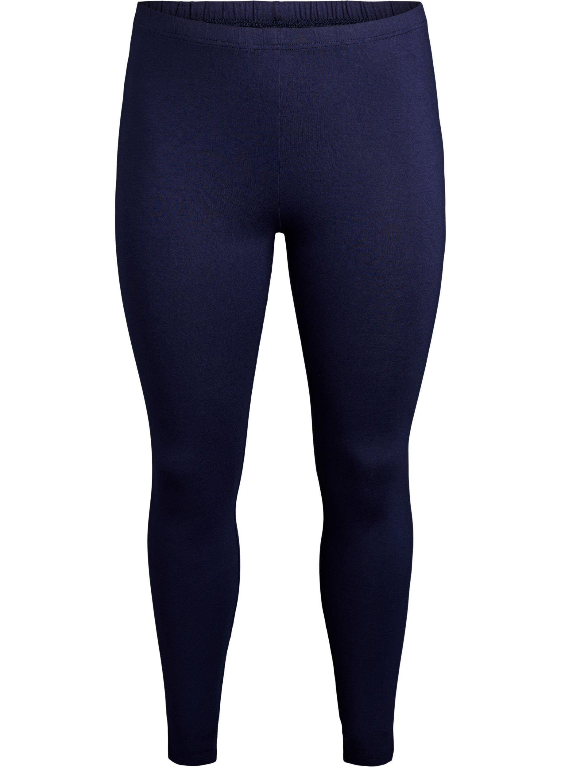 Zizzifashion Basic leggings with extra length, Blue, Packshot image number 0