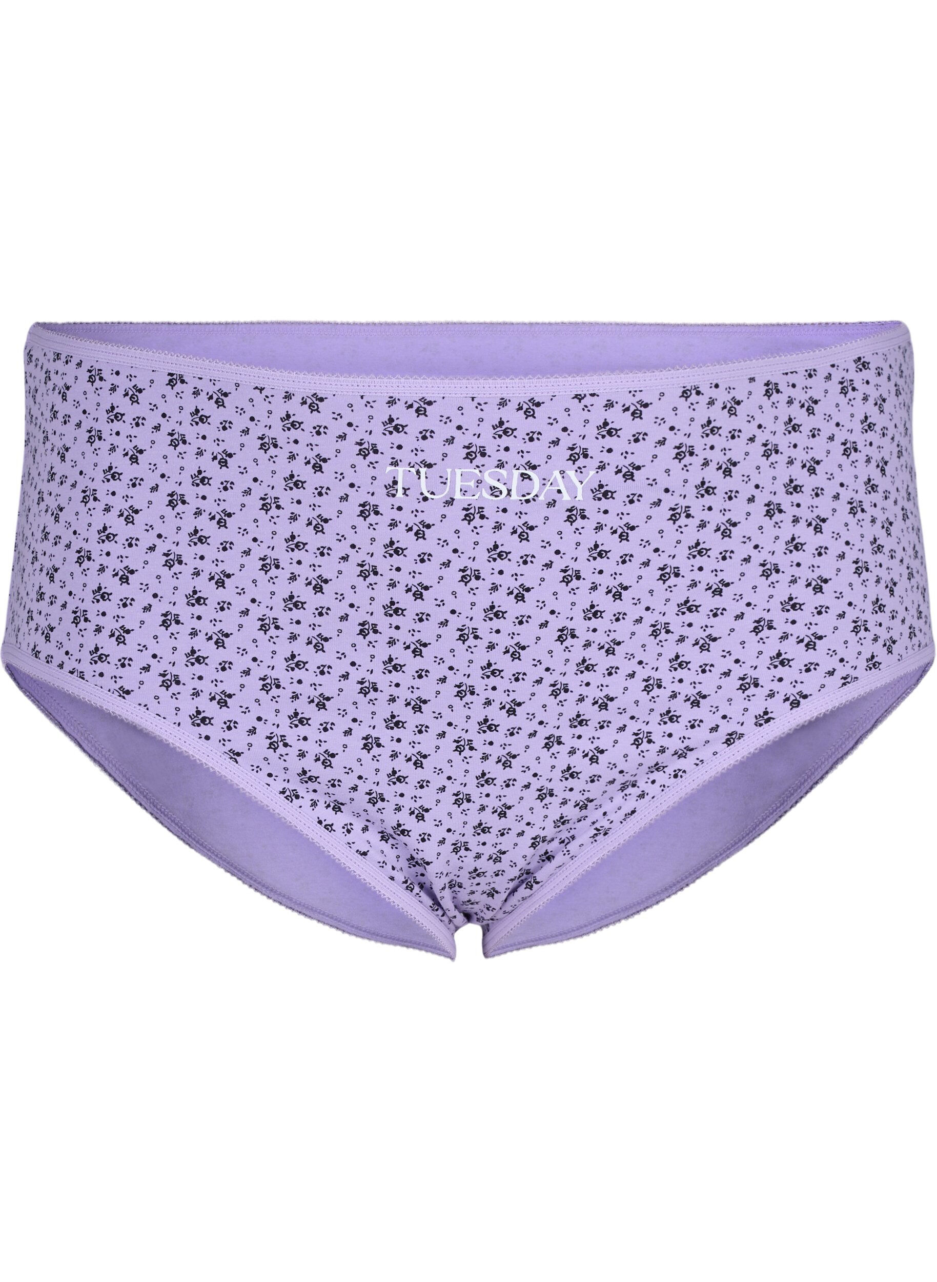 Zizzifashion 7-pack of panties with a regular waist, Purple, Packshot image number 2