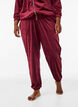 Loose velour trousers, Red, Model image number 2