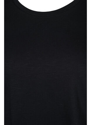 Basics cotton t-shirt 2-pack, Black/B White, Packshot image number 2