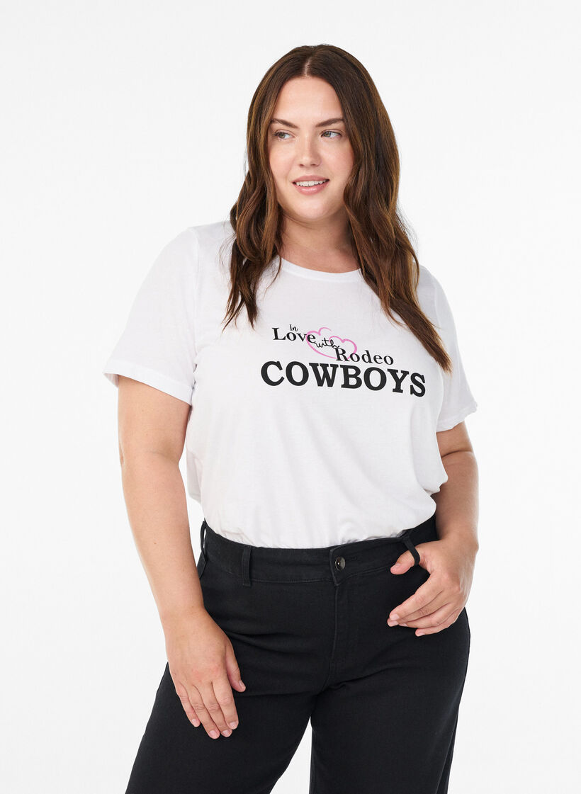 FLASH - T-shirt with print, White, Model image number 0