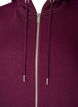 Hooded sweatshirt with a zip and pockets, Purple, Packshot image number 2