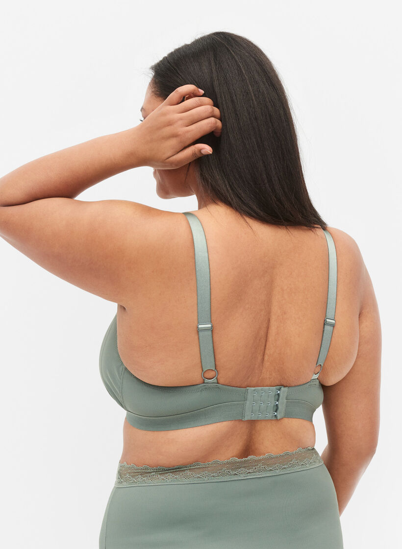 Ribbed bra with lace, Laurel Wreath Ass, Model image number 1