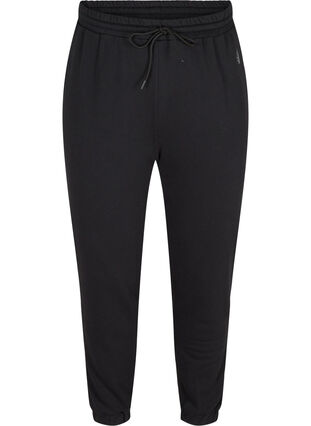 Loose sweatpants with pockets, Black, Packshot image number 0