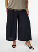Culottes in viscose with a high waist and wide legs, Black, Model image number 2