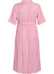 Ankle-length shirt dress with tie belt and stripes, Pink, Packshot image number 1