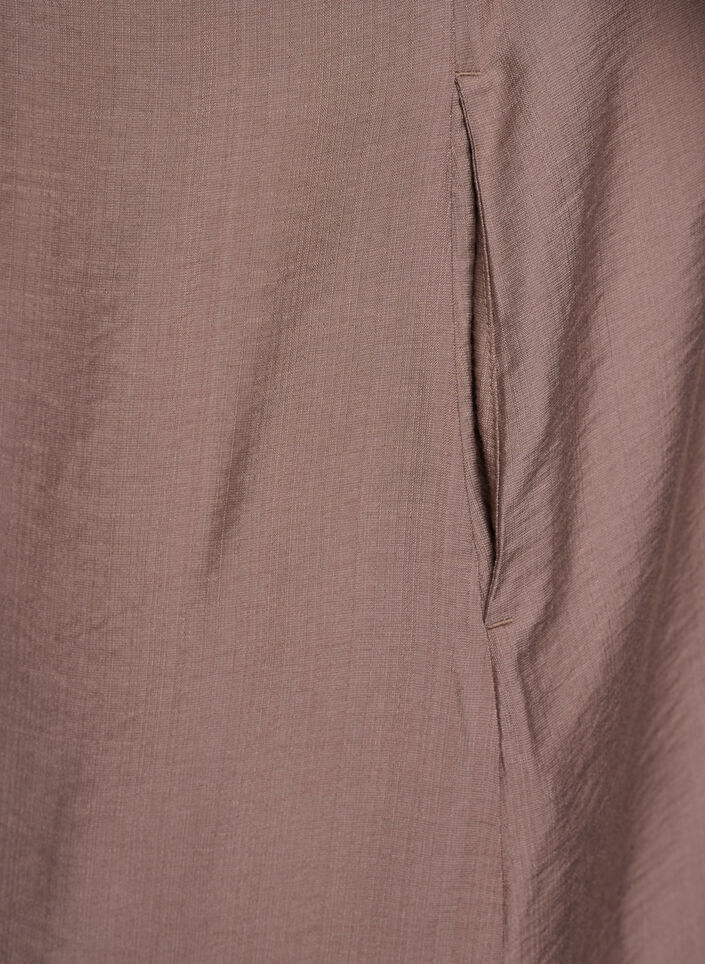 Tunic with collar and side pockets, Brown, Packshot image number 3