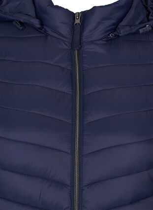 Quilted lightweight jacket with detachable hood and pockets, Navy Blazer, Packshot image number 2