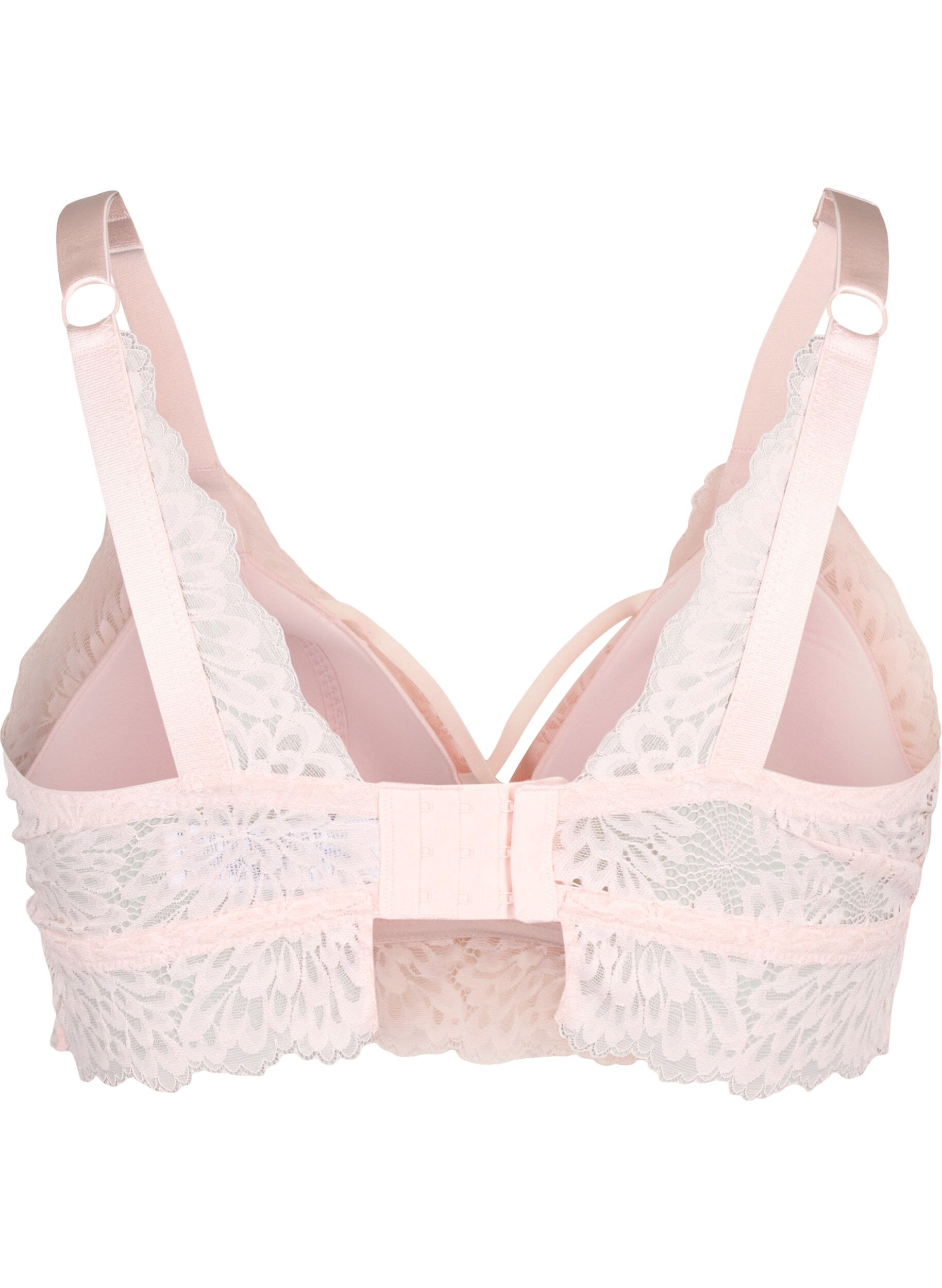 Zizzifashion Bralette with string detail and soft padding, Rose, Packshot image number 1