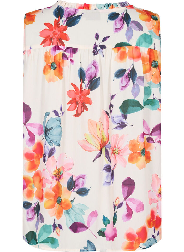 Floral top with tie detail, Buttercream Flower, Packshot image number 1