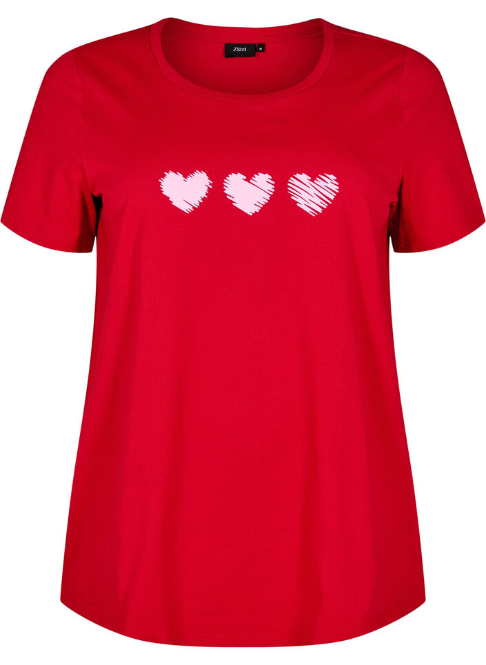Cotton T-shirt with motif, Salsa w. Hearts, Packshot image number 0