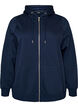 Hooded sweatshirt with a zip and pockets, Blue, Packshot image number 0