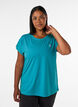 Solid-coloured training T-shirt, Petrol, Model image number 0