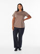 Basic cotton t-shirt with a round neck, Brown, Model image number 1
