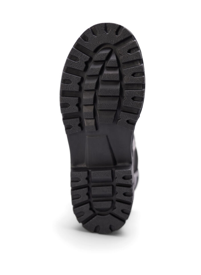 Short wide fit rubber boots with print, B. Teal Flower AOP, Packshot image number 5