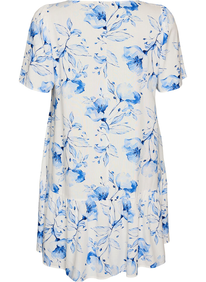 Dress in viscose with cutline, White, Packshot image number 1