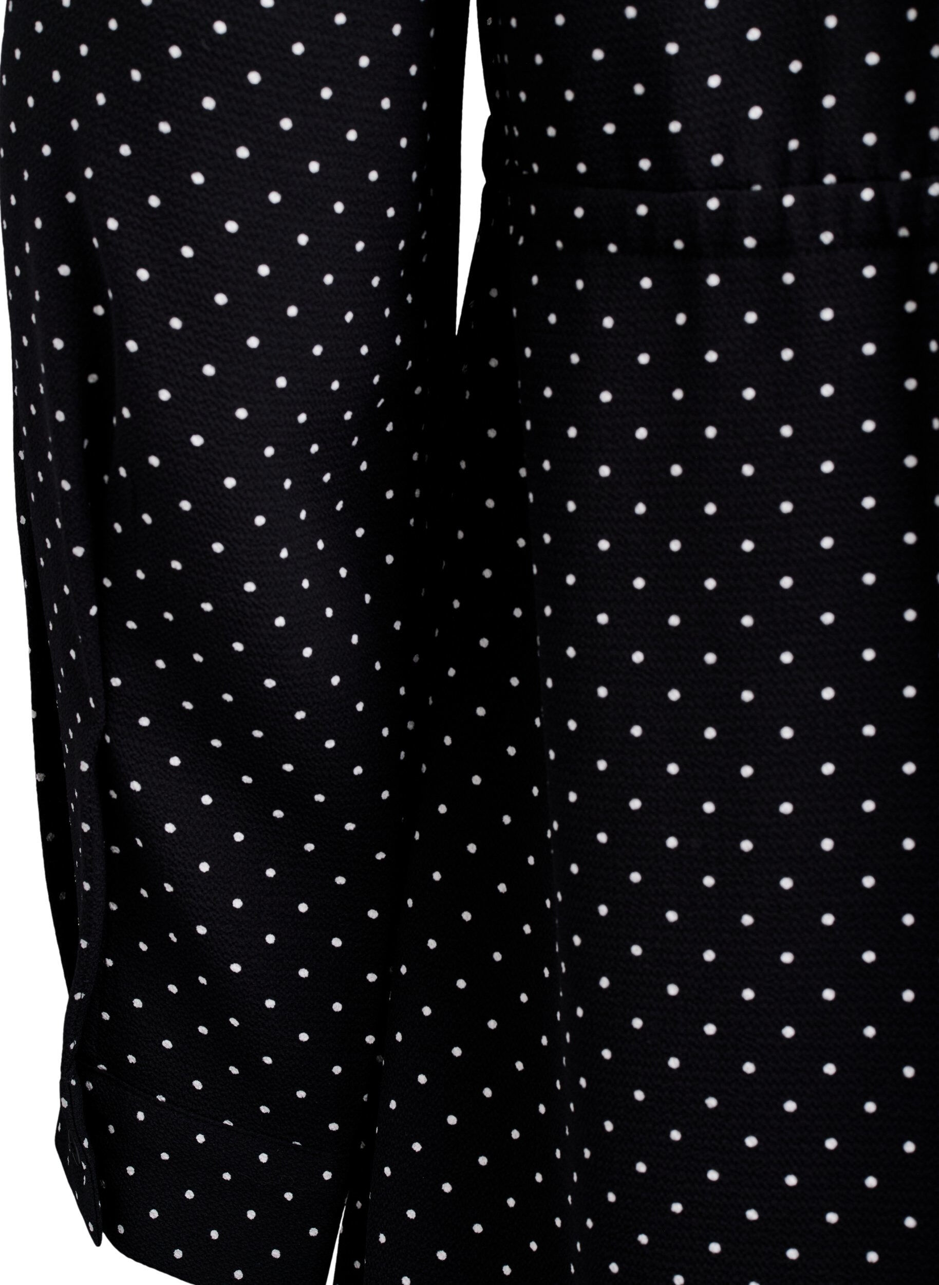 Zizzifashion Knee-length dress with tie belt, Black, Packshot image number 3