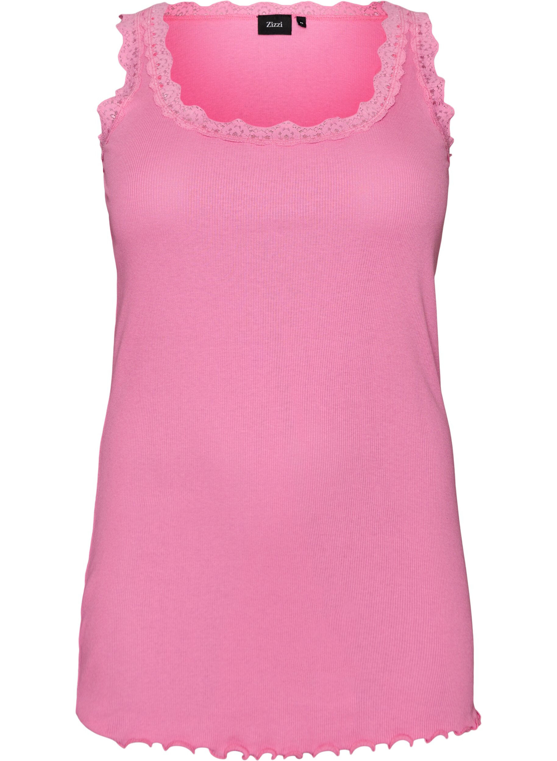 ZizzifashionTop with lace trim, Pink, Packshot image number 0