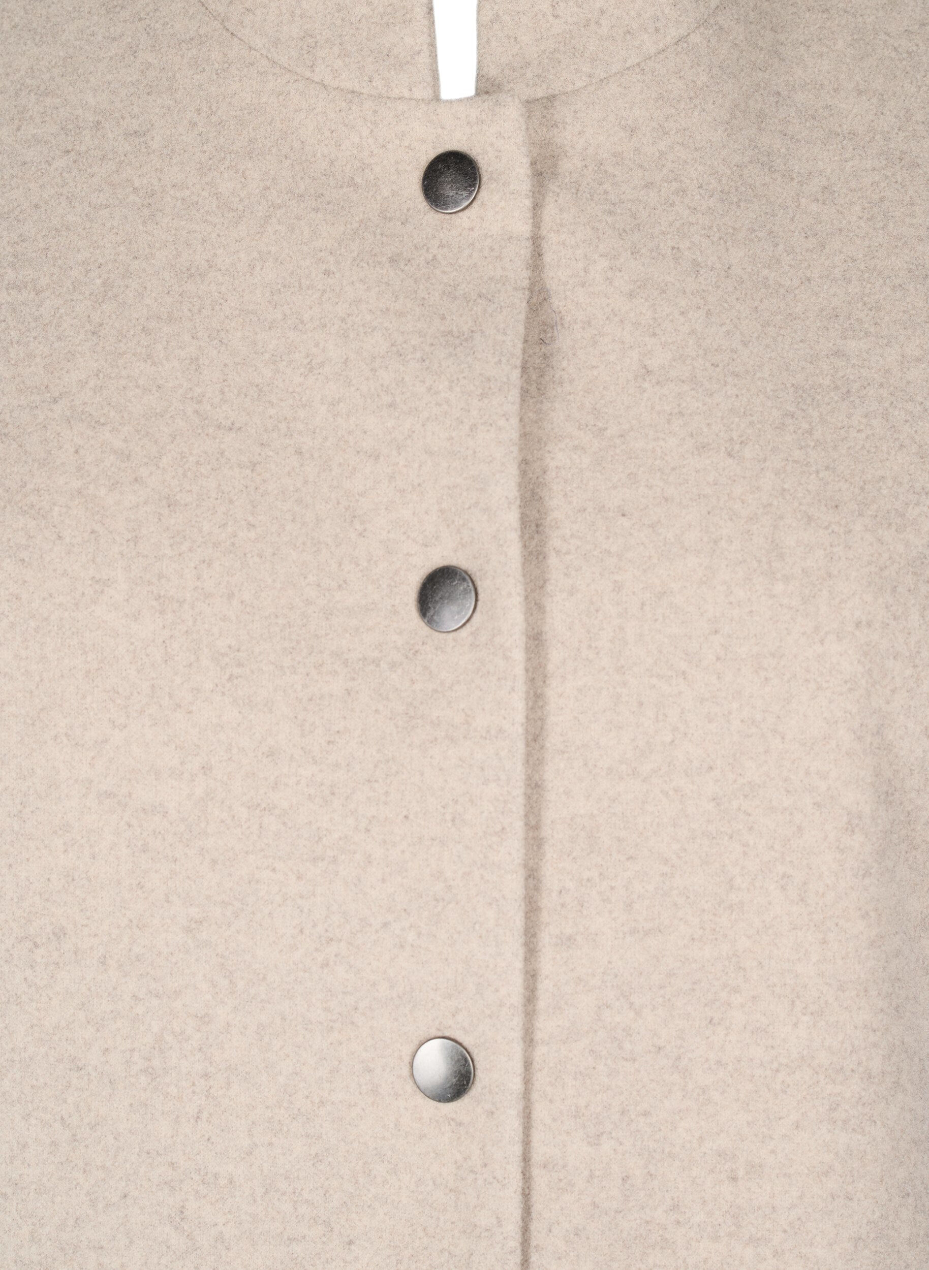 Zizzifashion Cape jacket in a wool-look with short sleeves, Simply Taupe Mel., Packshot image number 2