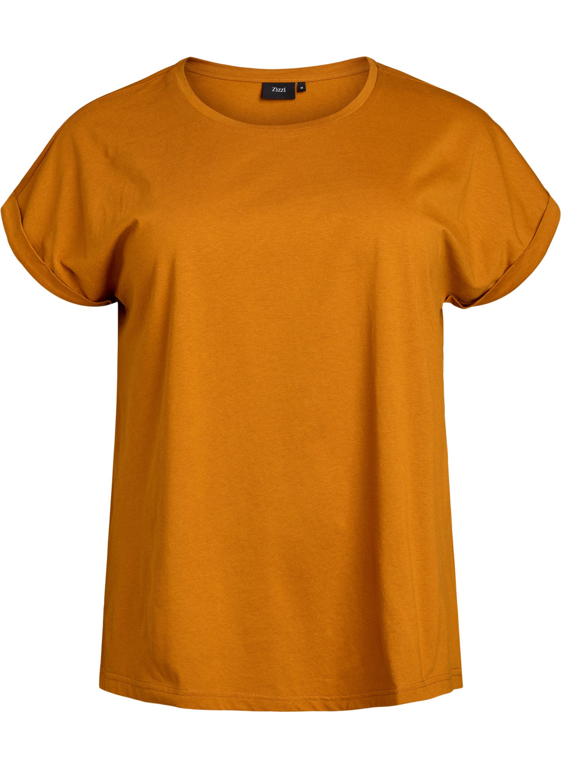 ZizzifashionShort sleeve cotton blend T-shirt, Orange, Packshot image number 0
