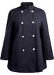 A-line coat with gold buttons, Blue, Packshot image number 0