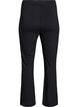 Flare jersey trousers with slits and high waist, Black, Packshot image number 1