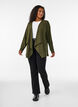 Open cardigan in textured jersey, Blue, Model image number 1