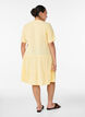 Short A-line dress in cotton muslin, Yellow, Model image number 2