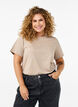 Basic cotton T-shirt with round neck, Beige, Model image number 0