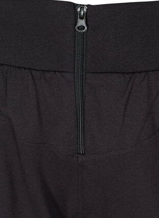 Loose trousers with a zip and pockets, Black, Packshot image number 2