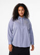Organic cotton shirt with bead embroidery, Blue, Model image number 0