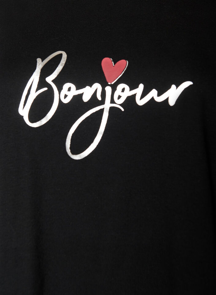 T-shirt with motif, Black, Packshot image number 2