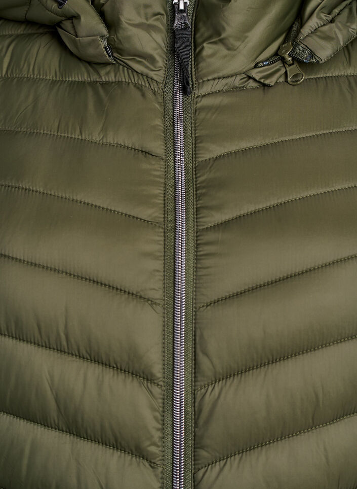 Lightweight jacket with pockets and a detachable hood, Green, Packshot image number 2