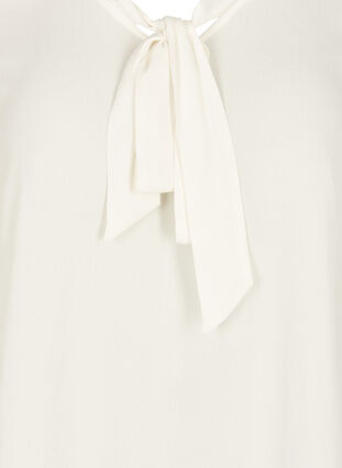 Viscose blouse with tie detail, Snow White, Packshot image number 2