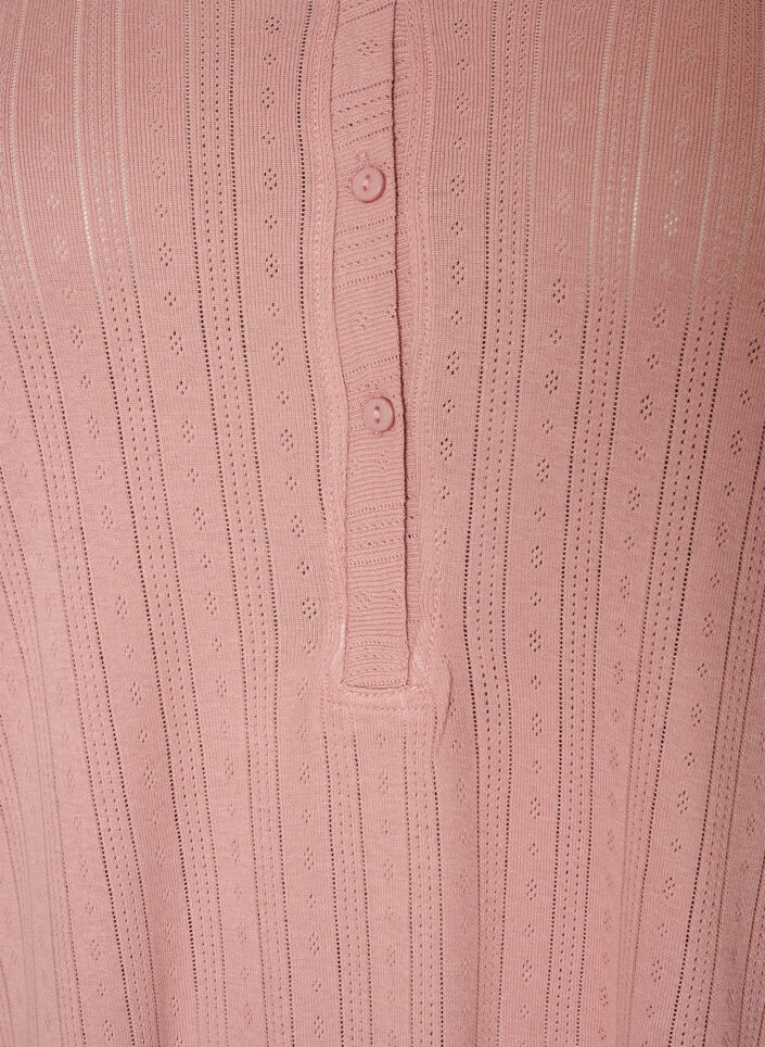 Nightgown in organic cotton with eyelet embroidery, Rose, Packshot image number 2