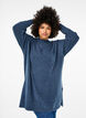 Long knitted blouse with long sleeves, Bering Sea Mel., Model image number 2
