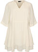 A-line dress with layered ruffles, Vanilla, Packshot image number 0