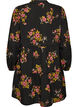 Floral print dress with tie fastening, Black, Packshot image number 1