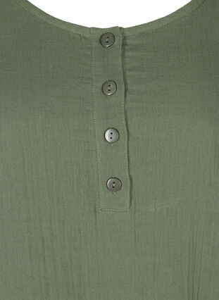 Short-sleeved cotton tunic, Thyme, Packshot image number 2