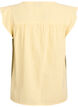 Sleeveless top in cotton muslin with ruffles, Yellow, Packshot image number 1