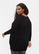 Knitted tunic in viscose blend, Black, Model image number 1