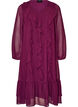 Party dress with ruffle details and V-neck, Red, Packshot image number 0