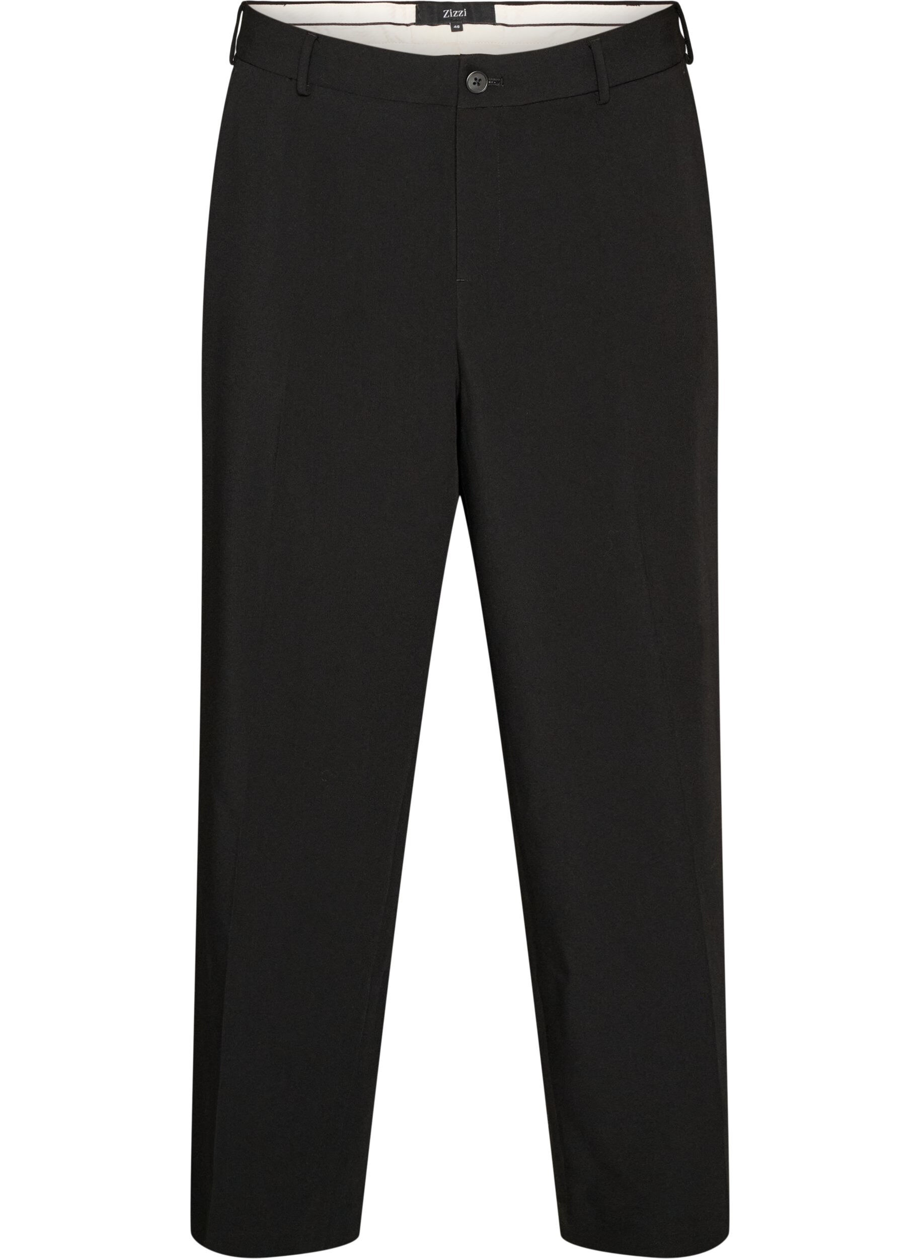 ZizzifashionTailored trousers with wide legs and high waist, Black, Packshot image number 0
