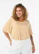 T-shirt with TENCEL&trade; Lyocell and stripes, Yellow, Model image number 0