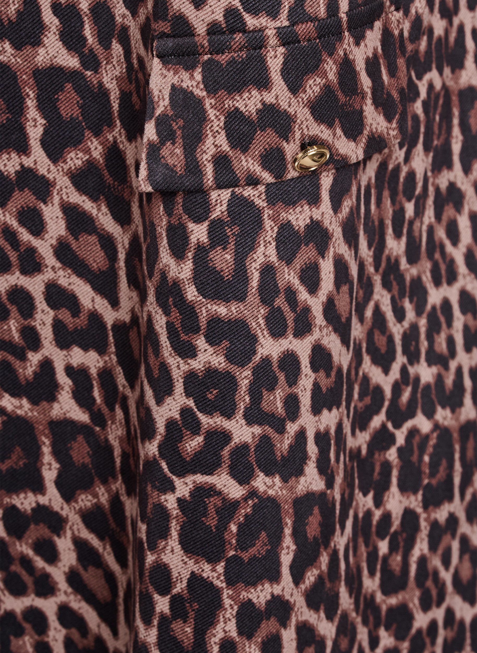 Zizzifashion FLASH - Short A-line dress with 7/8 sleeves, Brown, Packshot image number 3