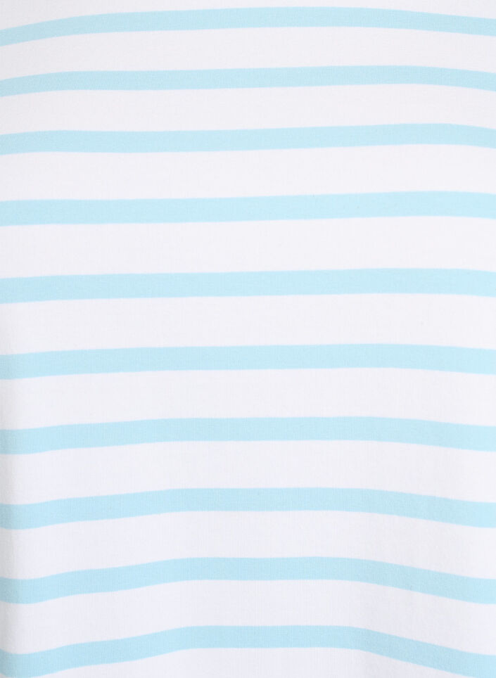 Striped T-shirt in organic cotton, Light Blue, Packshot image number 2