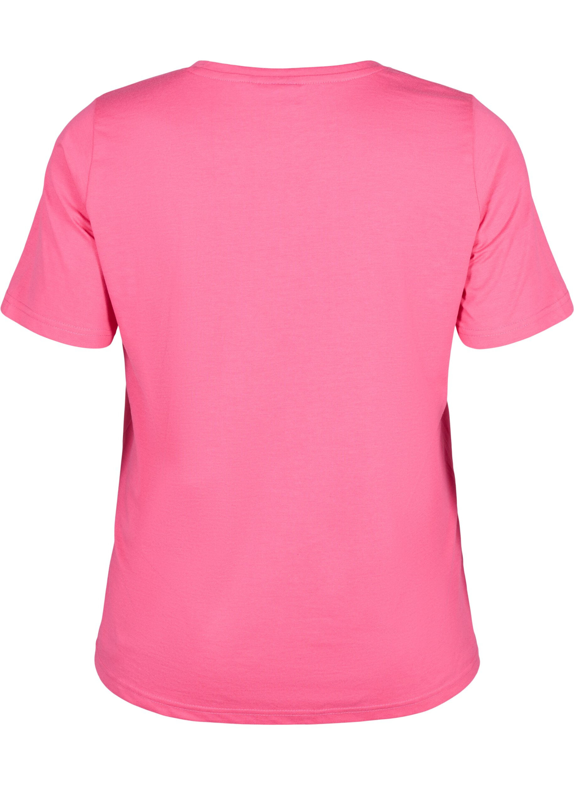 Zizzifashion FLASH - T-shirt with round neck, Hot Pink, Packshot image number 1