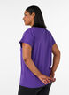 Solid-coloured training T-shirt, Purple, Model image number 2