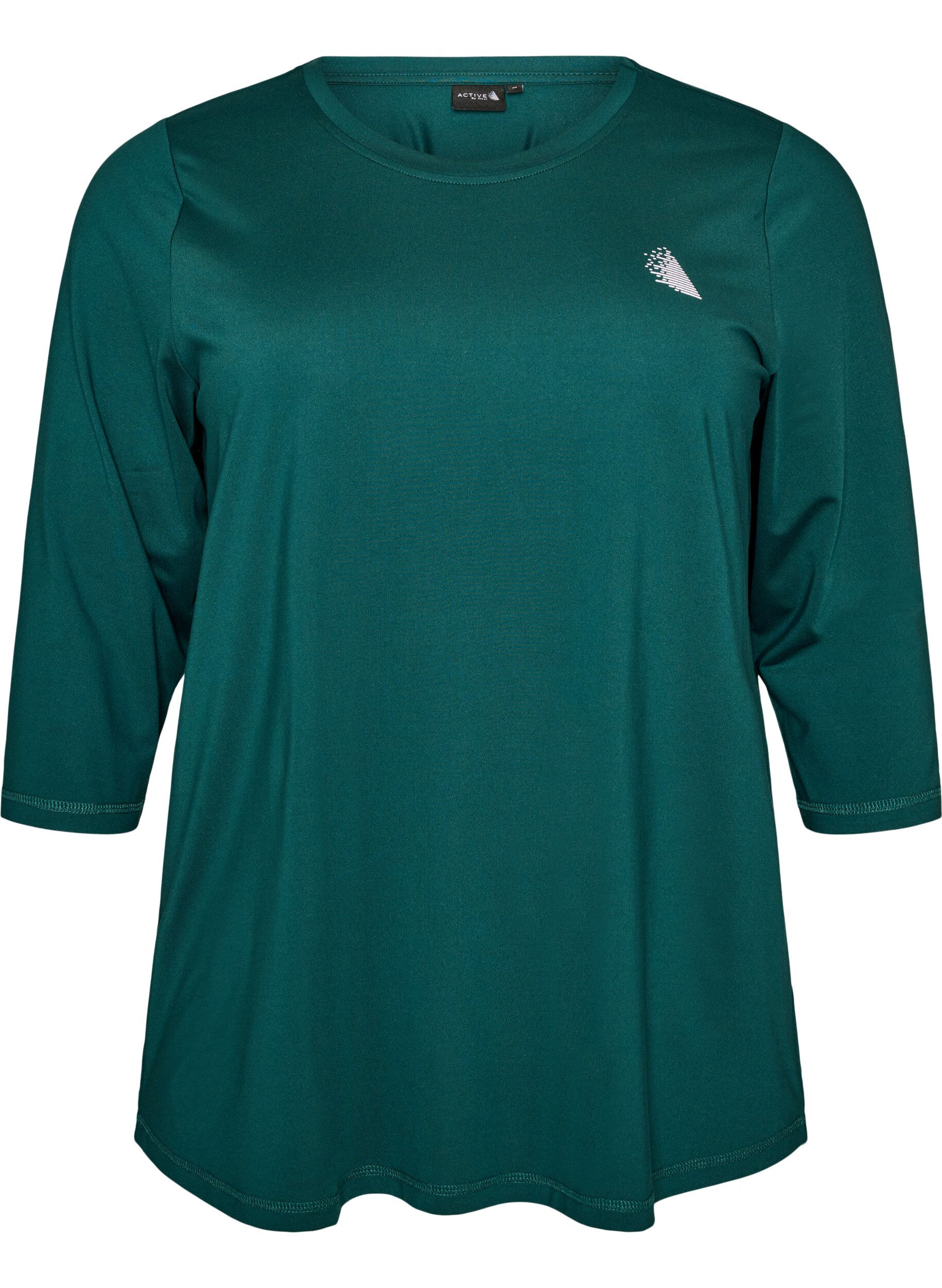 ZizzifashionSports top with 3/4 sleeves, Green, Packshot image number 0